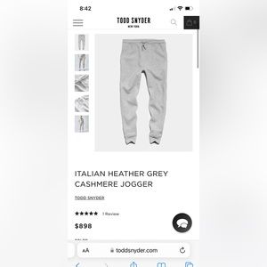 Todd Snyder Italian Heather grey cashmere jogger